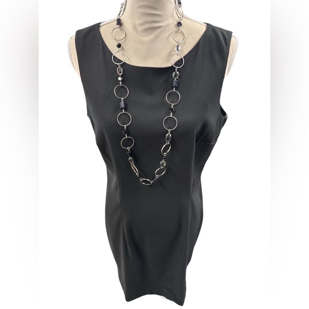 Ab Studio Women’s Black Dress, Sleeveless, Size 12, Above The Knee Length — image 2 of 6